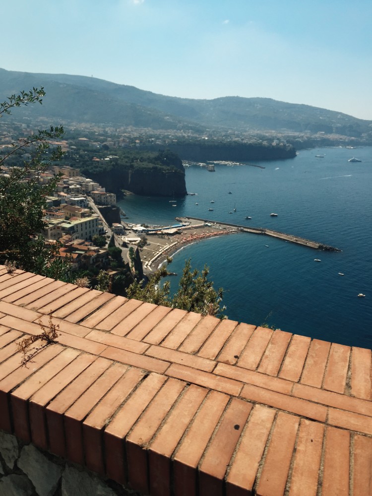 the view when you arrive to Sorrento