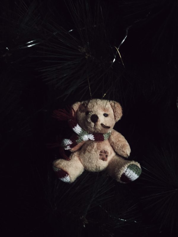 my cozy Christmas tree teddy bears